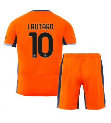 Inter Milan Lautaro Martinez #10 Tredjeställ Barn 2023-24 Kortärmad (+ Korta byxor)